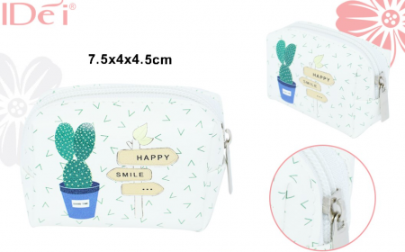 Genti cosmetice - Portfard IDei cactus 7.5x4x4.5cm 037517