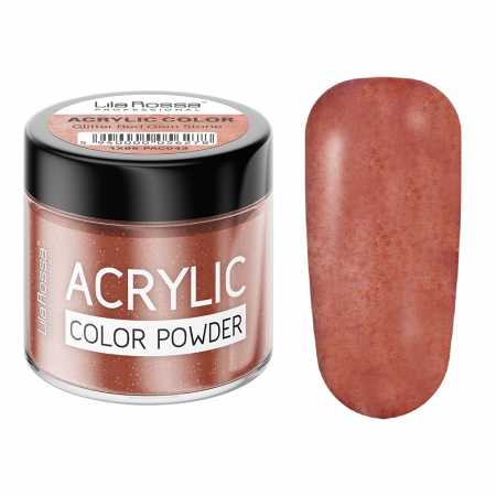 Pudra acrilica color, Lila Rossa, Glitter Red Gem Stone, 7 g [1]
