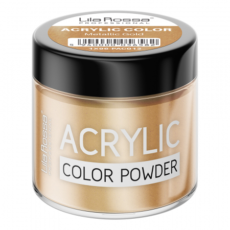 UNGHII - Pudra acrilica color, Lila Rossa, Metallic Gold, 7 g