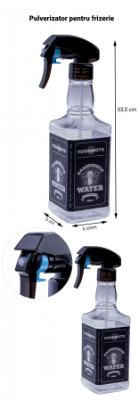 Pulverizator pentru frizerie, din plastic dur, transparent, 500 ml [2]