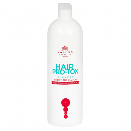 Sampon de par pro-tox Kallos KJMN cu cheratina colagen si acid hialuronic 1000ml