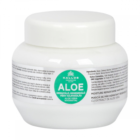 Masca de par - Masca de par hidratanta, regeneranta cu extract de Aloe Vera Kallos KJMN