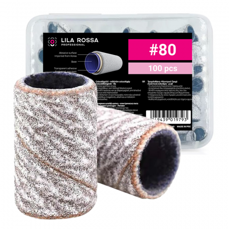UNGHII - Rezerve smirghel pentru freza unghii, 100 bucati, zebra, #80, inele smirghel pentru pila electrica unghii