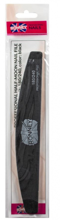 PAR - Ronney Professional Pila neagra de unghii semiluna 180/240