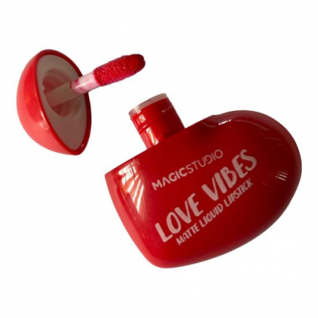 MACHIAJ - Ruj lichid Love Vibes Red Magic Studio 66010R02, rosu, 10 ml
