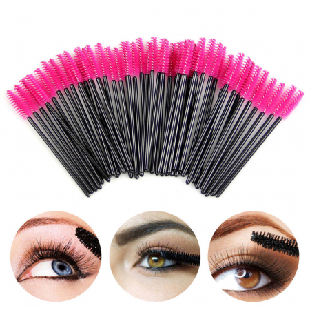 Periute mascara de unica folosinta Navina set 50 buc. roz [1]