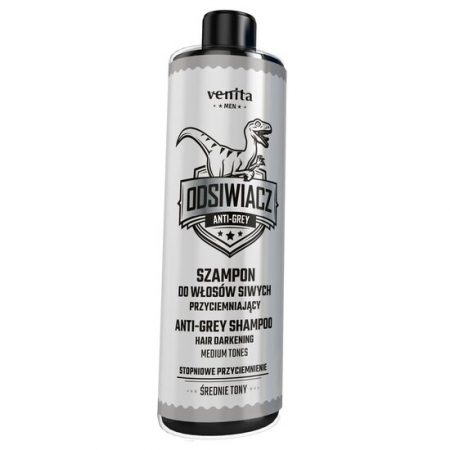 Import - Sampon anti-incaruntire pentru barbati, tonuri medii, Venita Men AntiGrey, 200ml