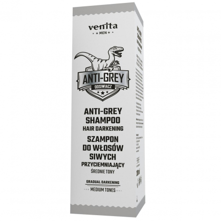 Sampon anti-incaruntire pentru barbati, tonuri medii, Venita Men AntiGrey, 200ml [1]