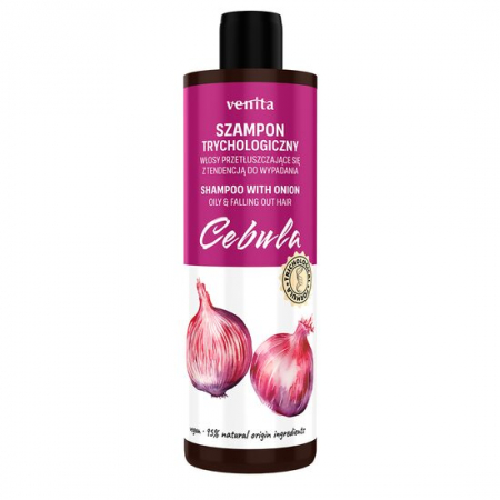 Import - Sampon tricologic cu extract de Ceapa pentru par gras cu tendinta de cadere, Venita, 300ml