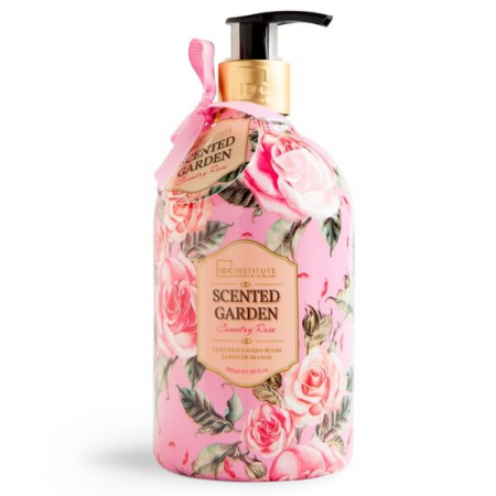 Import - Sapun lichid cu dispenser si trandafiri Scented Garden IDC Institute 40191, 500ml
