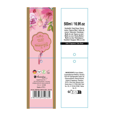 Sapun lichid de maini cu spumă, Lilac Rose, 8162728, Accentra, 500ml [1]