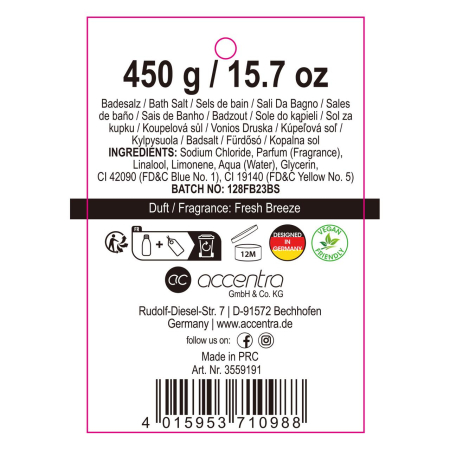 Sare de baie Ocean Spa Fresh Breeze, Accentra, 3559191, 450g [1]