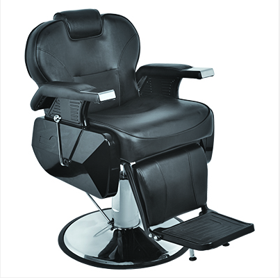 SALOANE - Scaun coafor si frizerie barber shop Kora, Lila Rossa, inaltime reglabila, din piele ecologica, negru