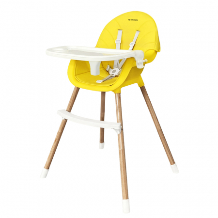 ACASA - Scaun de masa Karemi, pentru bebe, multifunctional, cu tavita, galben