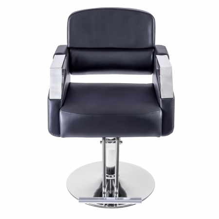 SALOANE - Scaun frizerie coafor Armand, reglabil pe inaltime, cu suport pentru picioare, negru