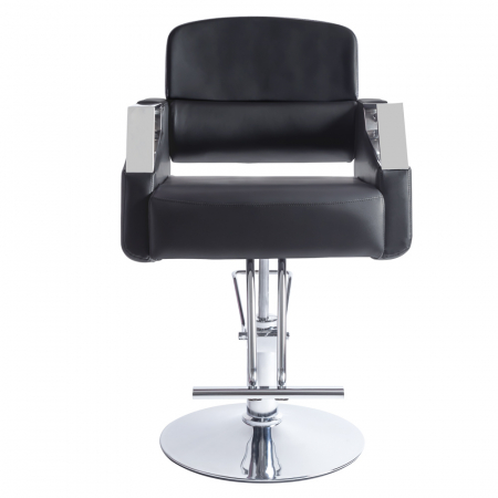 Scaun frizerie coafor Armand, reglabil pe inaltime, cu suport pentru picioare, negru [6]