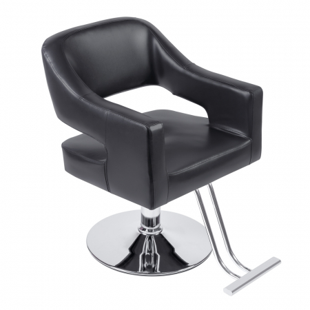Scaun frizerie coafor Frodo, reglabil pe inaltime, cu suport pentru picioare, negru [1]