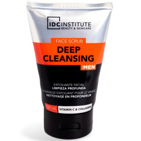 Import - Scrub de față pentru barbati cu Vitamina C și colagen, curățare profundă, IDC Institute 42145, 100 ml