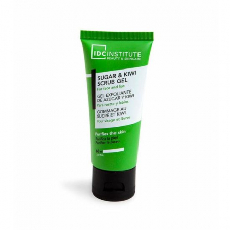 Scrub gel pe baza de zahar si kiwi pentru ten si buze IDC Institute 7702, 60 ml