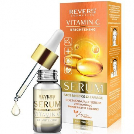 Ser iluminator pentru fata, gat si decolteu, cu Vitamina C si Mango, Revers, 10ml [1]