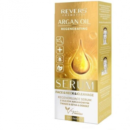 FATA, CORP - Ser regenerant, pentru fata, gat si decolteu, cu Ulei de Argan si In, Revers, 10ml