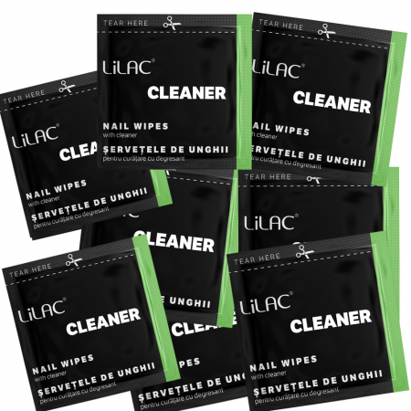 Lilac, servetele unghii cu degresant, 12 bucati [2]