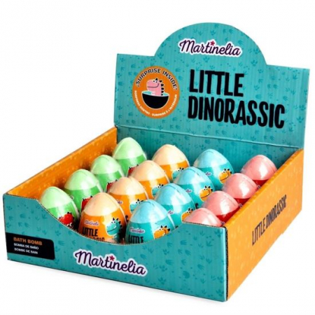 MyCosmetics - Set 16 bile efervescente de baie Little Dinorassic Surprise Bath Bomb Martinelia 99587, 140 g