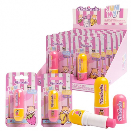 Import - Set 12 bucati balsam de buze cu SPF 15 pentru copii, 68025, 3.5 g Martinelia,