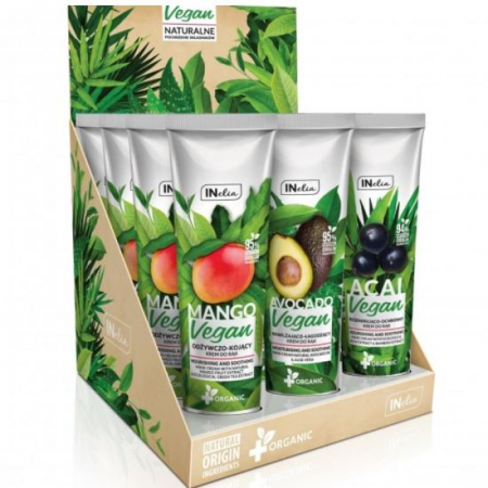 Ingrijire maini - Set 12 bucati Crema de maini cu extracte naturale, organice, Vegan, Inelia, Revers, 100 ml