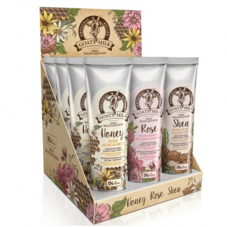 Import - Set 12 bucati Crema pentru maini si unghii concentrata, cu lapte de capra, set mixt de 12 bucati, 100ml