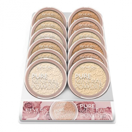 Fara Categorie - Set 12 bucati Pudra pentru fata, Compacta, Mineral Pure, Revers, 12 g