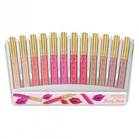 Fara Categorie - Set 12 bucati ruj lichid Beauty Balm, Revers