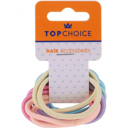 Import - Set 12 elastice de par multicolore, Top Choice 22500