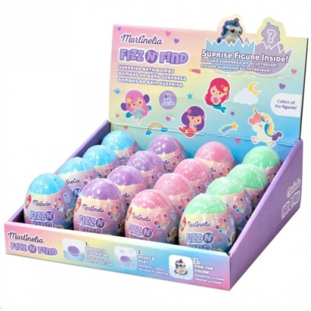 Corp - Set 16 bile de baie efervescente cu surpriza pentru copii Martinelia, 98212, 150 g