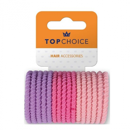 Import - Set 16 elastice de par multicolore, Top Choice 26553
