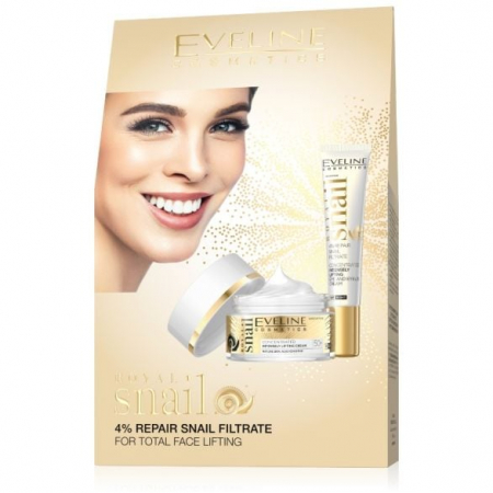 Set 2 creme anti-rid pentru fata si ochi EVELINE COSMETICS Royal Snail [0]