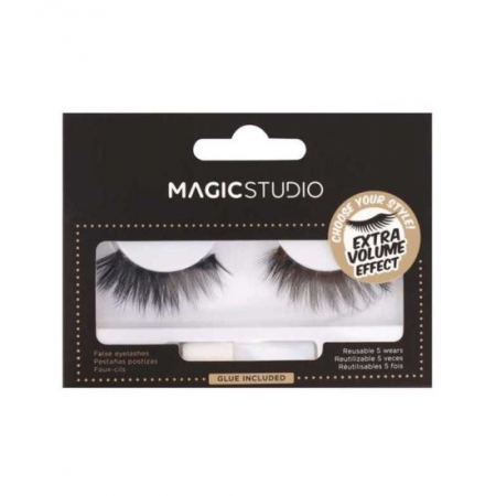MACHIAJ - Set 2 gene vegane pentru extra volum Faux Mink Magic Studio 10012, Extra Volume Effect, negre