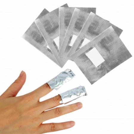 Ustensile manichiura - Set 20 servetele aluminiu Lila Rossa, pentru indepartarea ojei semipermanente, fara lichid