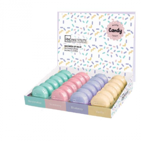 MACHIAJ - Set 24 bucati balsam cu aroma de fructe Macaron IDC Institute 11400, 5 g