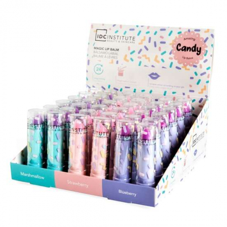 Import - Set 24 bucati Balsam de buze cu aroma Candy Magic IDC Institute 24800