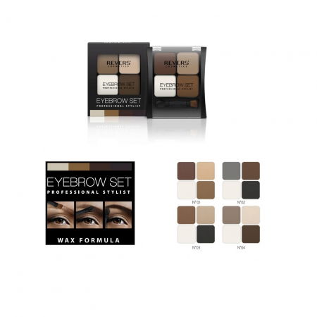 Set 24 bucati Kit fard de sprancene cu 4 culori, Professional Stylist, Revers [1]