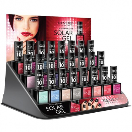 UNGHII - Set 24 bucati Lac de unghii Solar Gel, Revers, 12 ml, nr 01-24