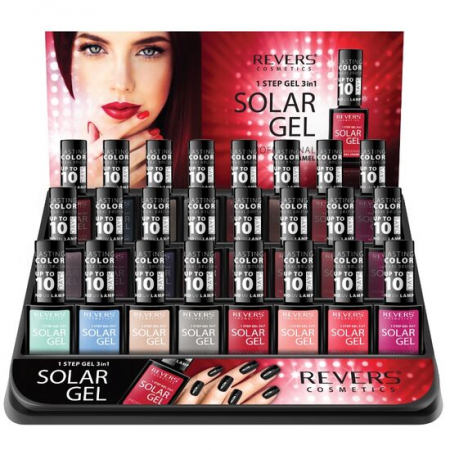 UNGHII - Set 24 bucati Lac de unghii Solar Gel, Revers, 12 ml, nr 25-48