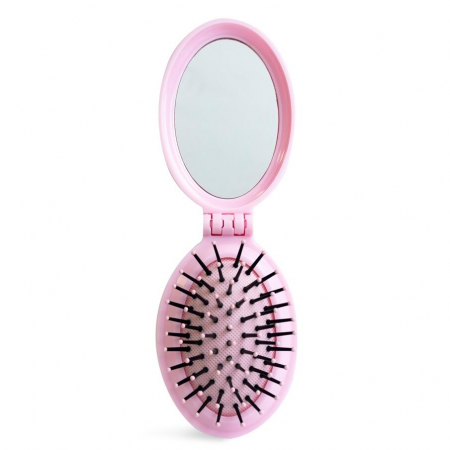 Set 24 bucati Perie pliabila cu oglinda pastel IDC Institute 18301RB [6]