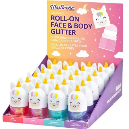 COPII - Set 24 bucati Roll-on pentru fata si corp cu sclipici Martinelia 1168C