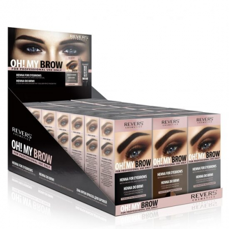 Import - Set 24 Bucati Vopsea de sprancene Henna Oh! My Brows, Revers, 30ml