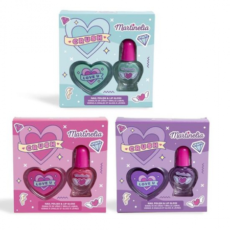 Import - Set 24 de pachete cu gloss de buze si lac de unghii Crush Nail Duo, Martinelia, 82500