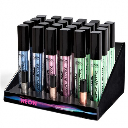 Fara Categorie - Set 24 farduri de pleoape Neon Liquid Glitter Magic Studio 32009, 5 ml