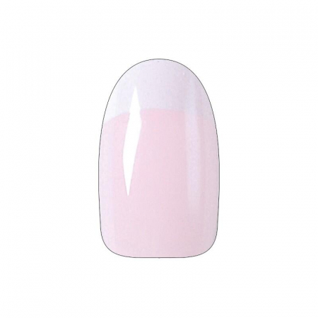Set 24 unghii artificiale French, ovale, roz, Top Choice, 78422 [1]