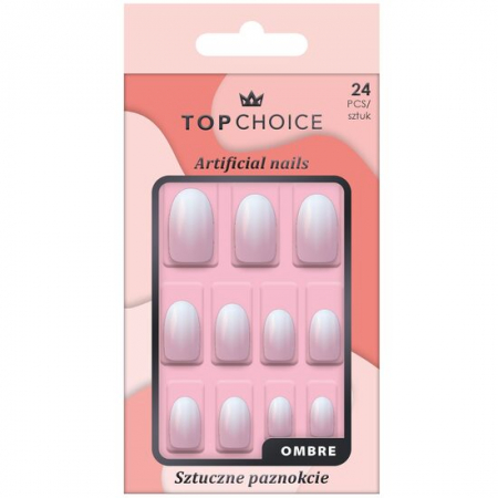 Import - Set 24 unghii artificiale Top Choice, 78453, Ombre